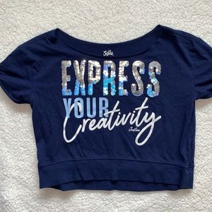 Girls Justice size 14/16 sequin flip shirt